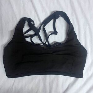 Lulu lemon Strappy Bra, Black Color, Size 6